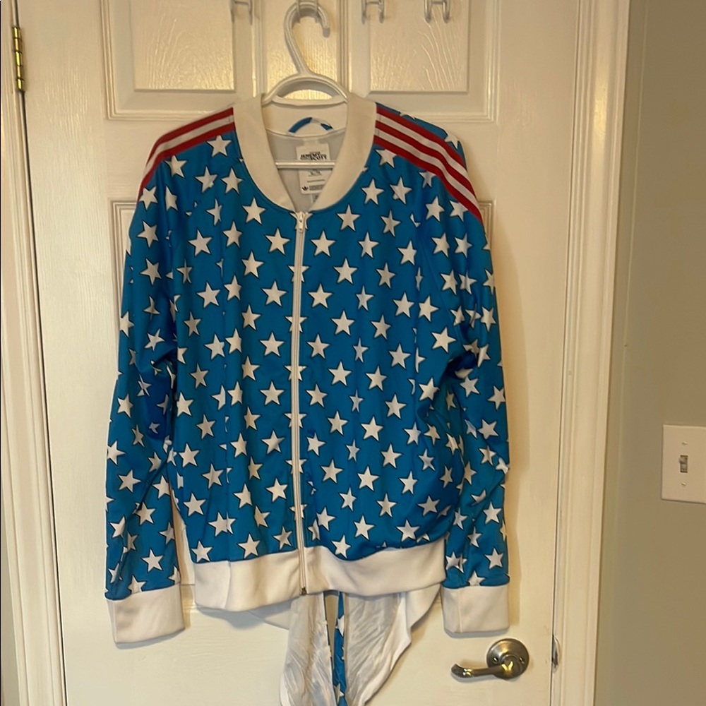adidas Jeremy Scott drop tail American flag jacket